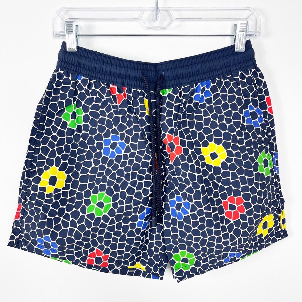 Madhappy x Vilebrequin Moorea Printed Mens Swim Short Size Small NWT Navy